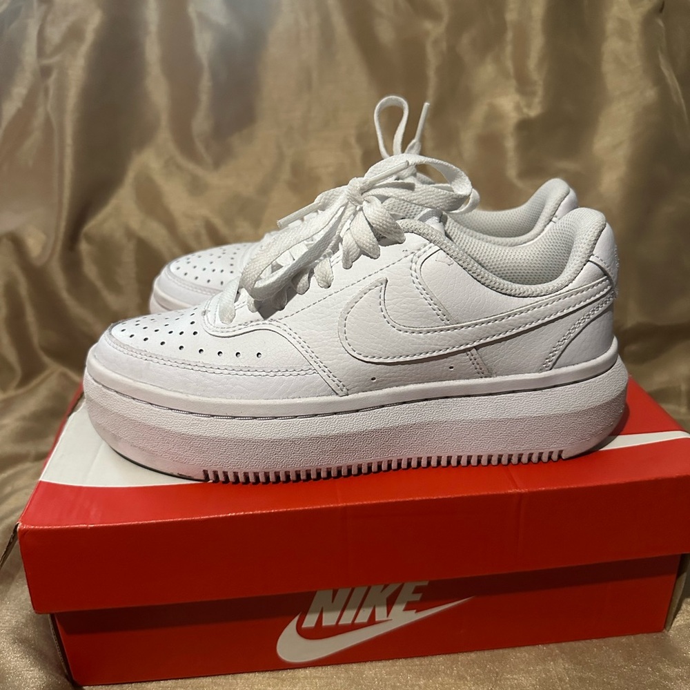 Nike Women’s White Platform Low-Top Sneakers